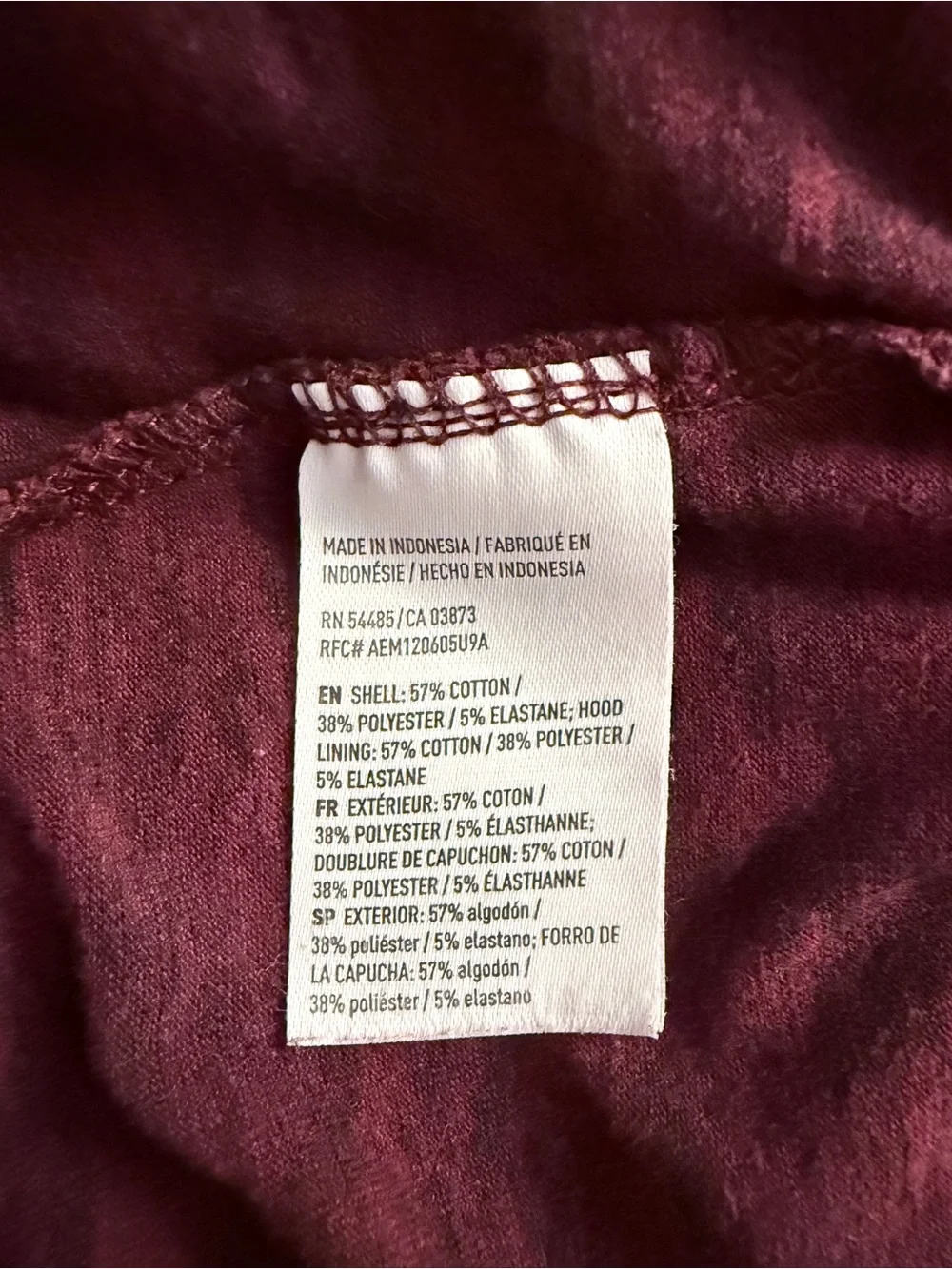 American Eagle Outfitters Men Maroon Crewneck Active Flex Hoodie Sweater Size XL